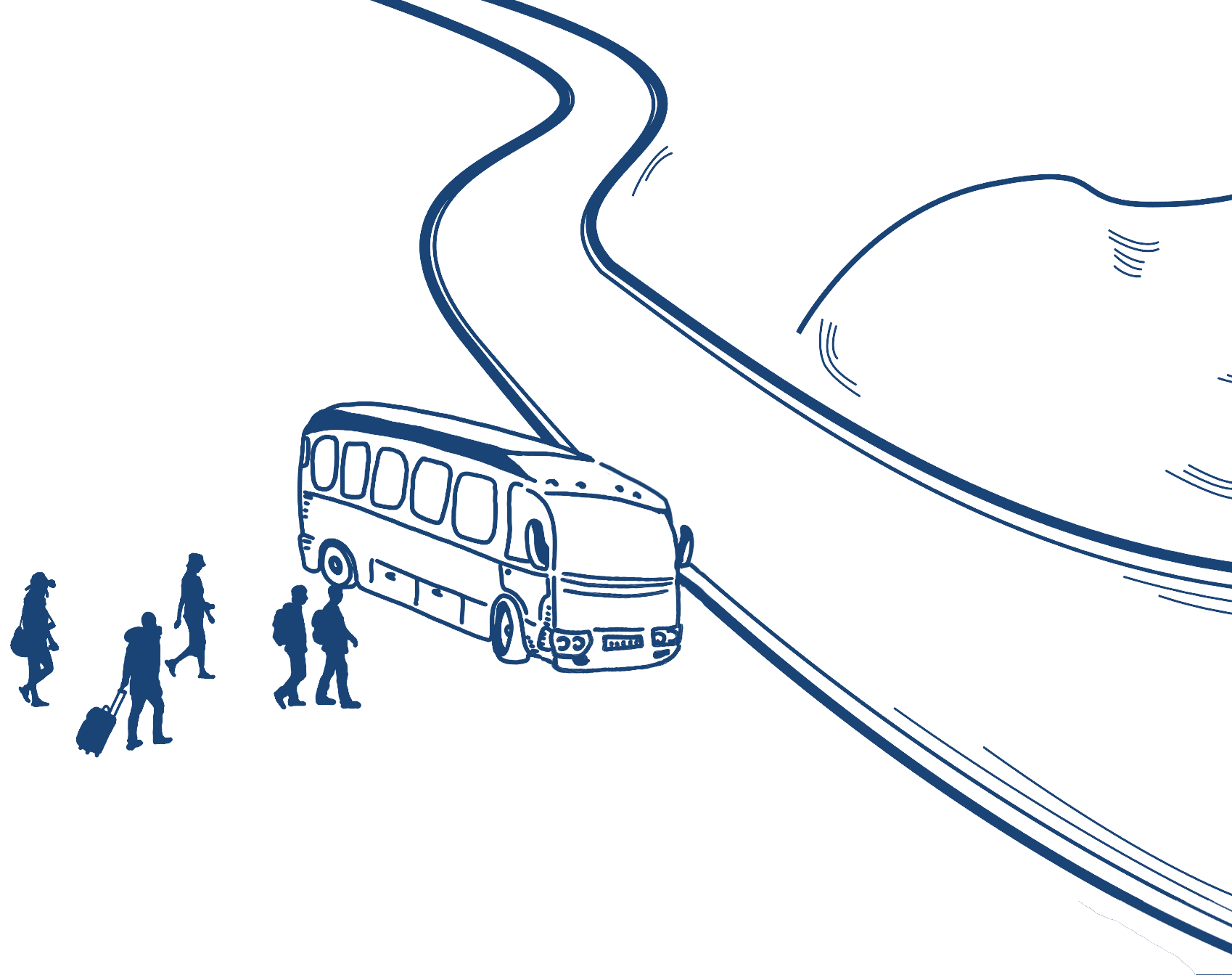 Zeichnung Gruppen Reisen